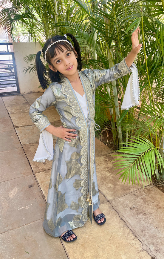Designer Arabian Kids Caftan Fancy Kidswear For Little Princess Dress