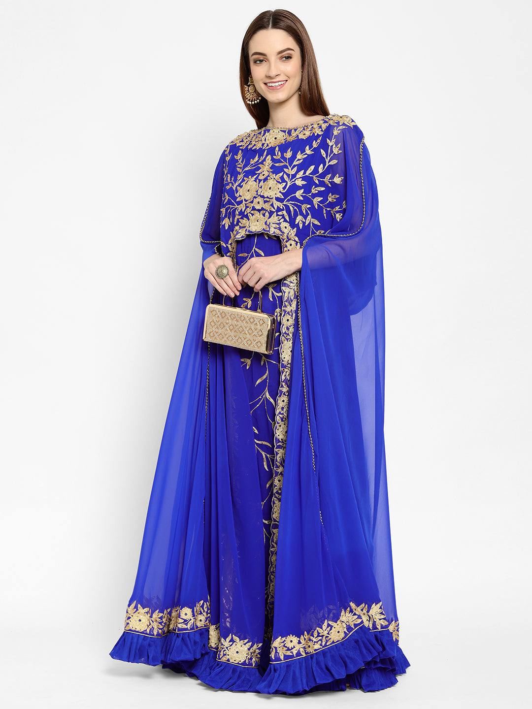 Embroidered Maxi TeaParty Dress