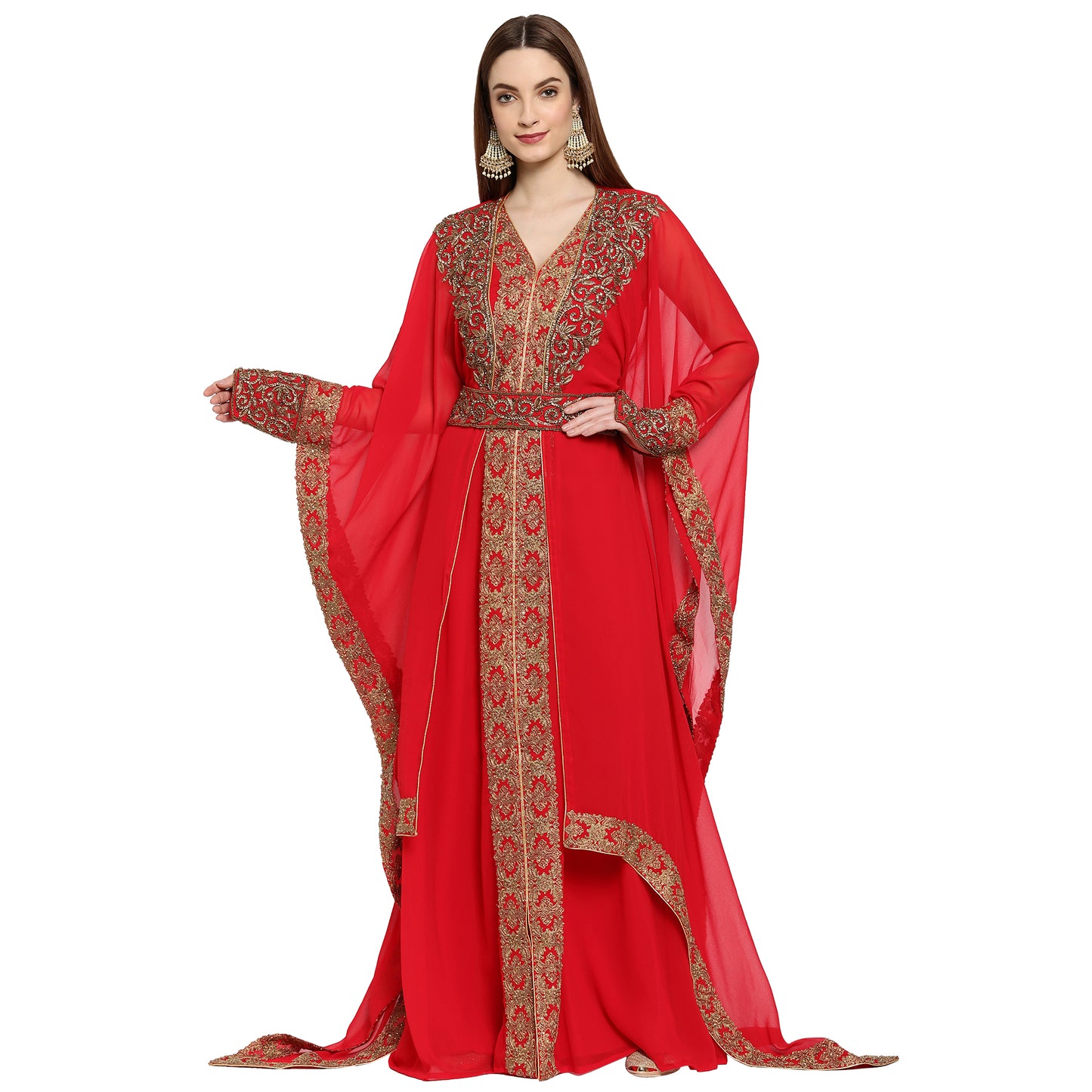 cocktail kaftan dresses Turquoise Blue Baroque Satin Women Plus Size Kaftan Cocktail Dress