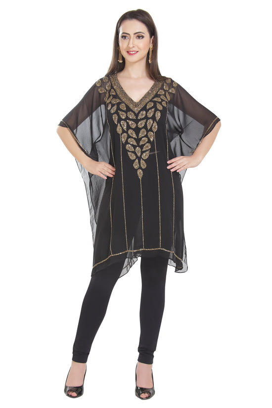 Load image into Gallery viewer, Casual Dress Half Sleeve Black Kurti - Maxim Creation
