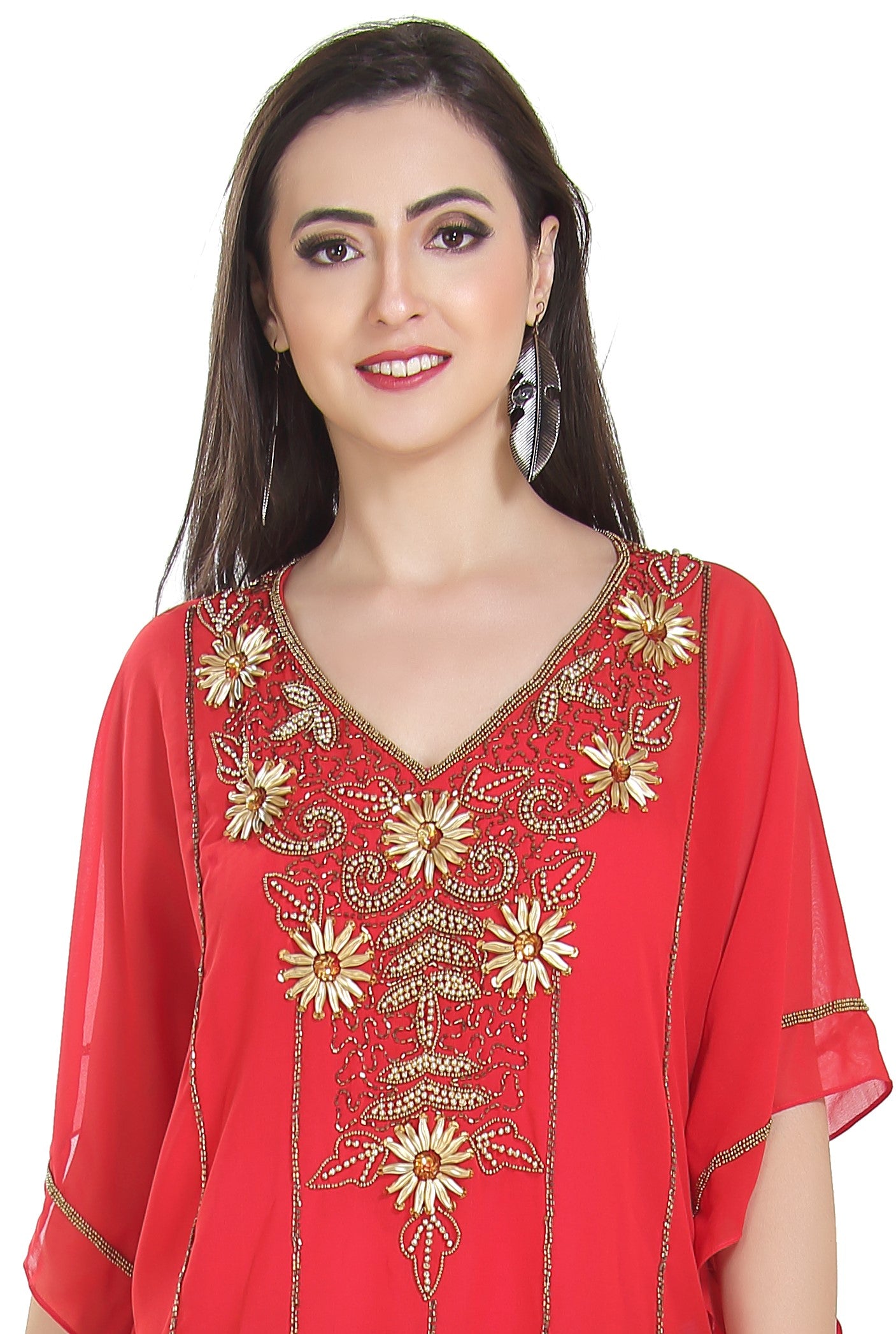 Traditional Kurti Lightweight Embroidered Tunic Gown - Maxim Creation