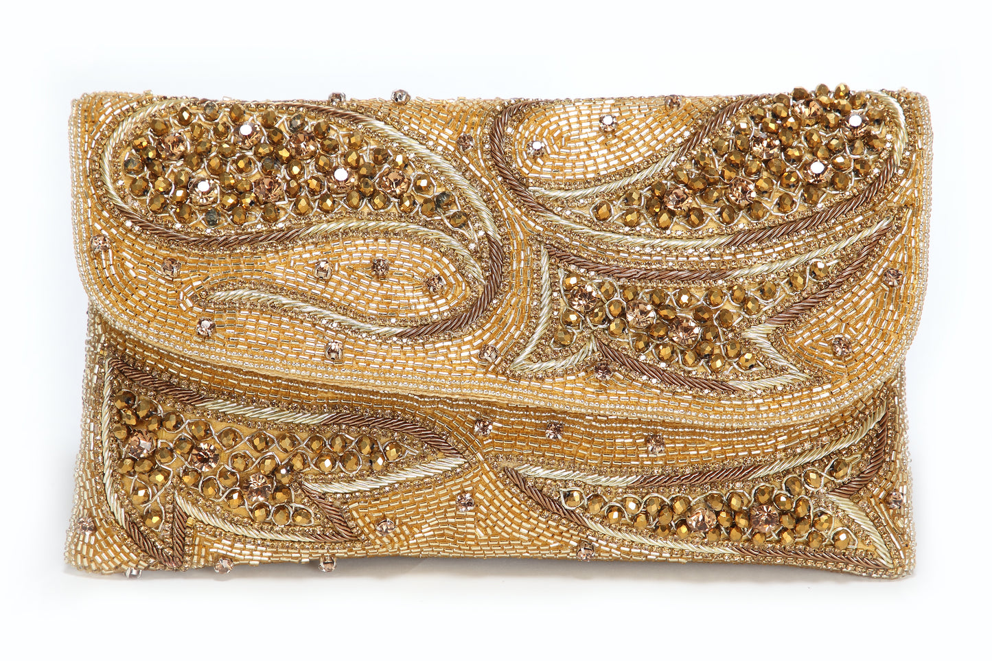 Charger l&amp;#39;image dans la galerie, Crystal Beaded Wedding Clutch For Women - Maxim Creation
