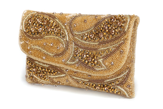 Charger l&amp;#39;image dans la galerie, Crystal Beaded Wedding Clutch For Women - Maxim Creation
