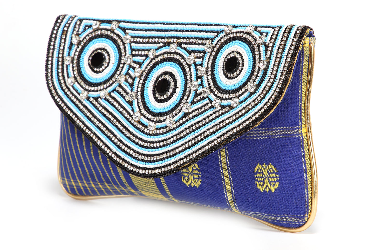 Charger l&amp;#39;image dans la galerie, Tribal Style Beaded Handheld Clutch - Maxim Creation
