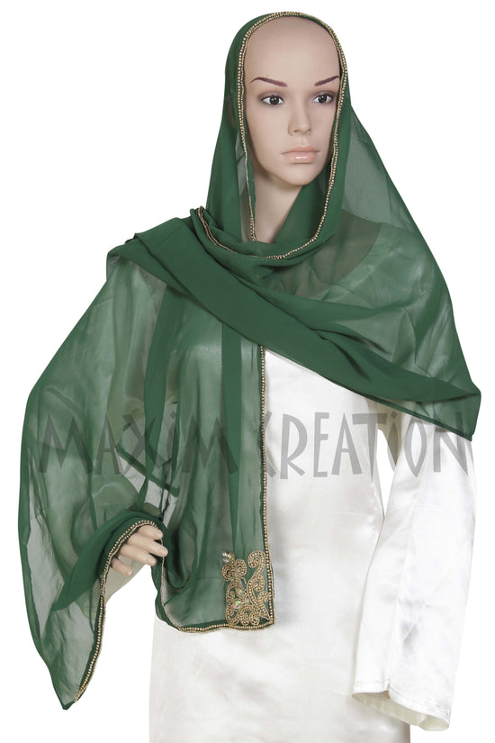 Hand Embroidered Scarf Hijab S1 - Maxim Creation