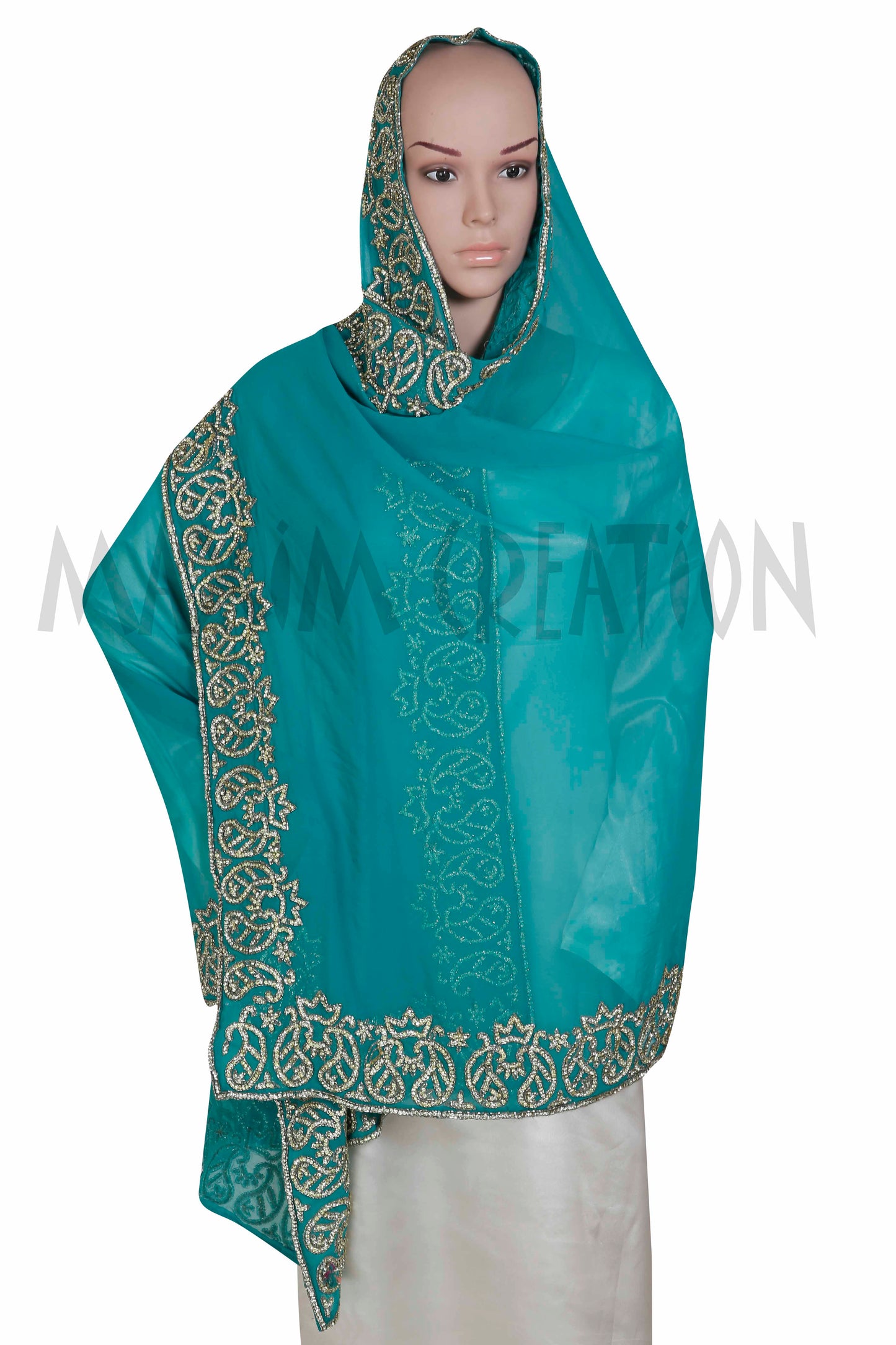 Traditional Vintage Dupatta Hijab S3 - Maxim Creation